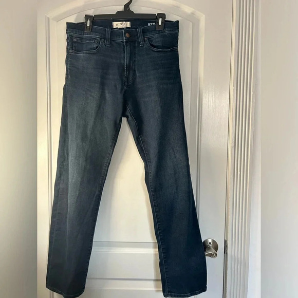 Madewell Men Straight Jeans in Paxson Dark Wash size 32 x 32 - Picture 5 of 16